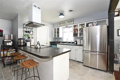 View of kitchen with stainless steel appliances,br