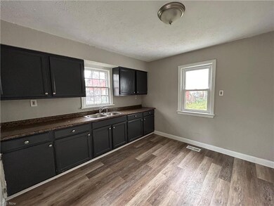 Kitchen with hardwood floors, plenty of natural li
