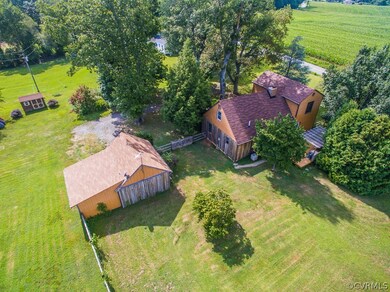 CEDAR SIDING ON A 2 STORY HOUSE THAT SITS ON 2 ACRES. WOODED LOT ALLOWS PRIVACY. DETACHED GARAGE WITH ATTACHED WORKSHOP, DETACHED SHED, LANDSCAPED, FENCED IN BACKYARD