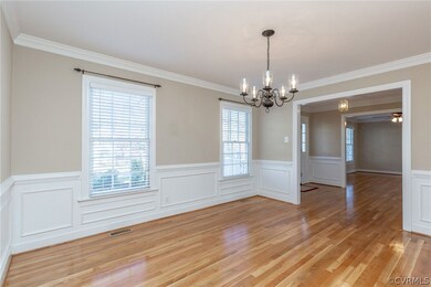 Newly painted Dining Room with freshly refinished