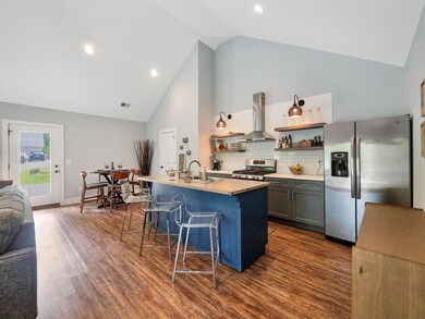 Open kitchen with granite