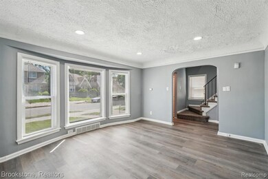 Living room area with bright light