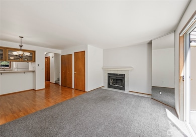 The spacious dining room has 2 storage closets for you.