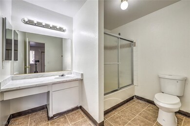 Primary bathroom with shower & vanity space