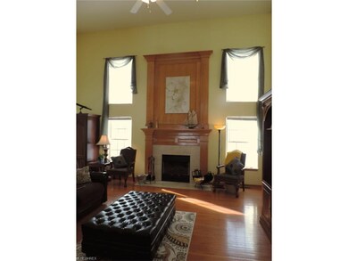 Great room with wood burning fireplace!