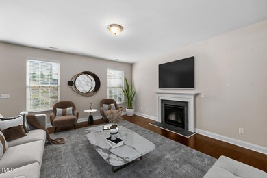 Family room staged