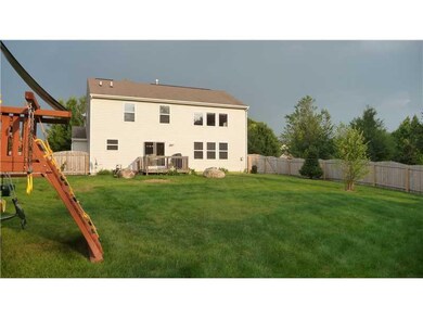 Exterior Back. Huge backyard with deck and privacy fence.