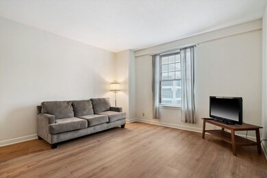 Living room featuring light wood-type flooring