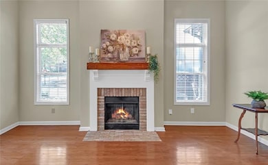 Cozy fireplace.