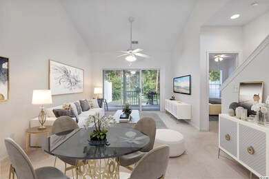 Virtually Staged Living and Dining Area