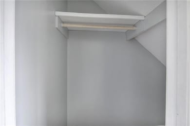 Close up of the interior of the main level closet