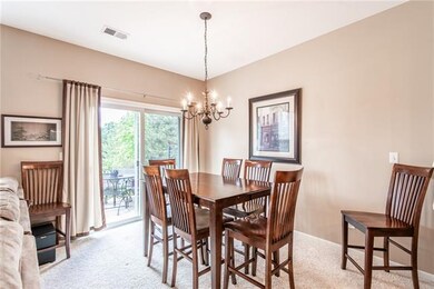 Dining area opens into...