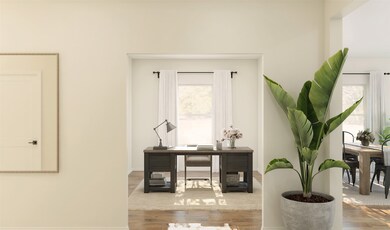 Home office with sliding doors (*Artist rendering