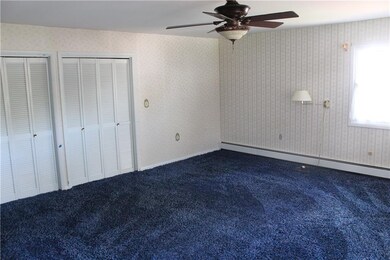 Master bedroom with double closets and full bath