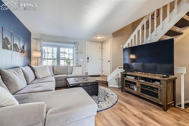 Living room with vinyl plank flooring