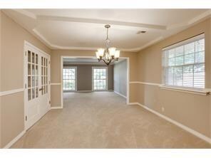 Elegant dining room with built in china cabinet
