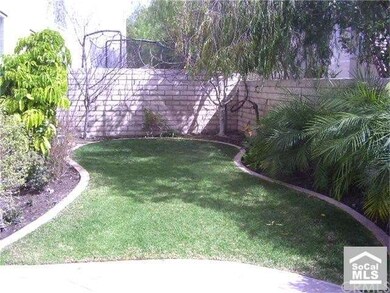grass area in back yard