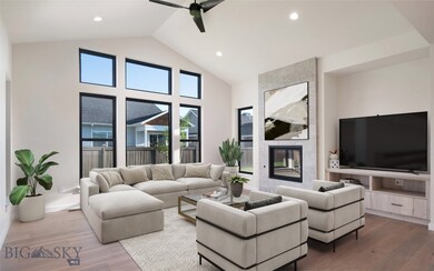 virtually staged living room