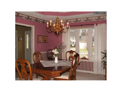 Oversized dining room for great entertaining.  Tra