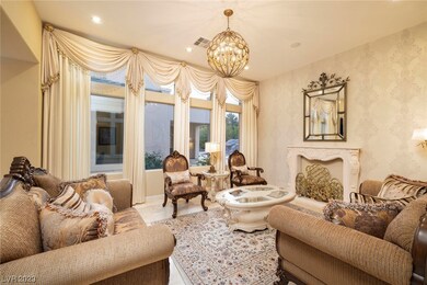 Tastefully Adorned Parlor with Faux Fireplace, Nat