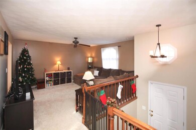 New light fixture above the entry foyer