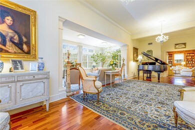 Elegant rooms with  high ceilings.