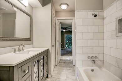Toilet and bath for room for bedroom 1.