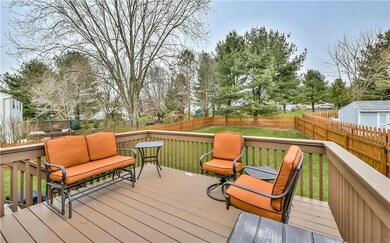 Newly painted back deck
