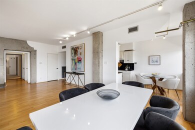 View of the open floorplan looking out from the di