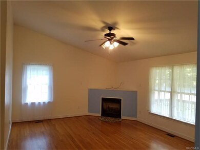 Living Room with Cathedral Ceilings