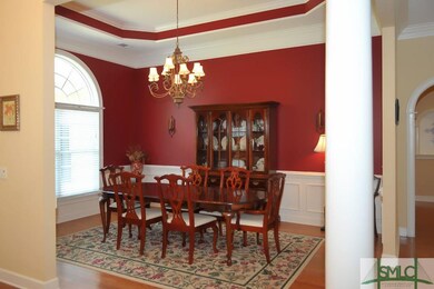 Elegant dining room with trey ceiling and fabulous