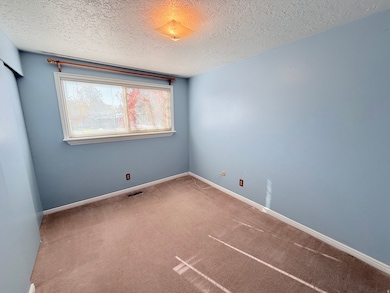 Unfurnished room with carpet flooring and a textured ceiling