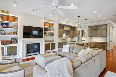 Custom bookshelves with Fireplace
