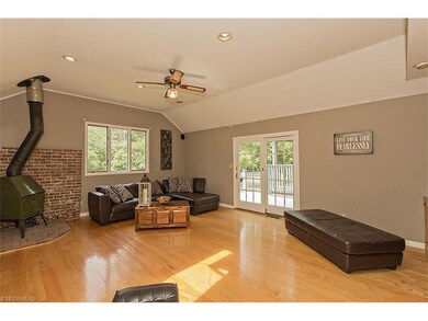 Family room addition with vaulted ceiling.