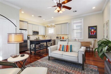 Spacious, open and bright living and kitchen area,