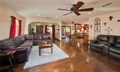Living area open to kitchen.