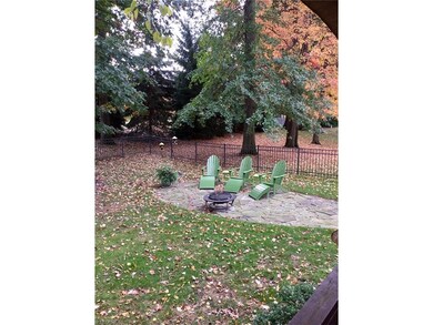 This patio is the perfect for enjoying a bonfire o