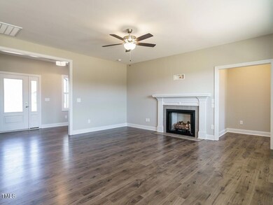Gas log fireplace in living room
