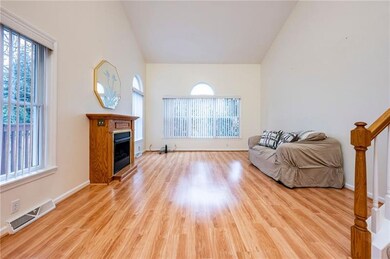 Vaulted ceilings in the living room