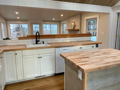 Kitchen with butcher block counters