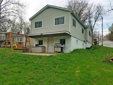 Rear of home and walkout basement.