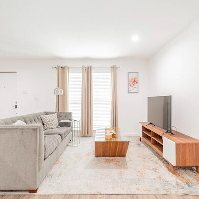 Living room with wood finished floors