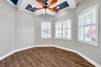 Office with wall of windows.