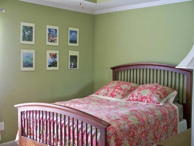 Master Bedroom with trey ceilang and ceiling fan