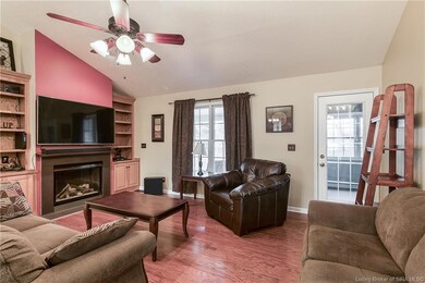 Living room with gas fireplace