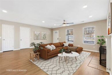 Virtually staged living room.