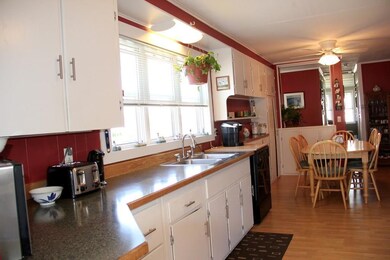 kitchen opens directly onto the deck...