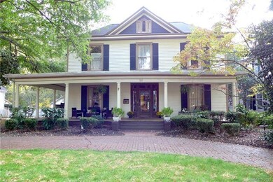 Brick circular driveway.