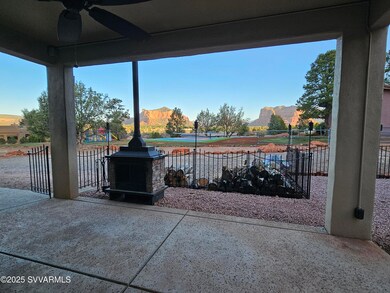 Covered Patio with Fireplace & Views