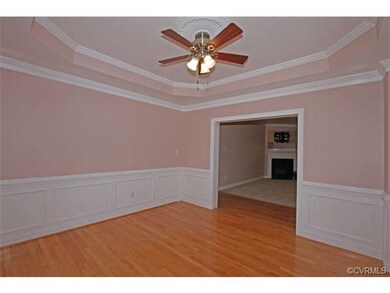 The formal dining room also boost pocket doors.